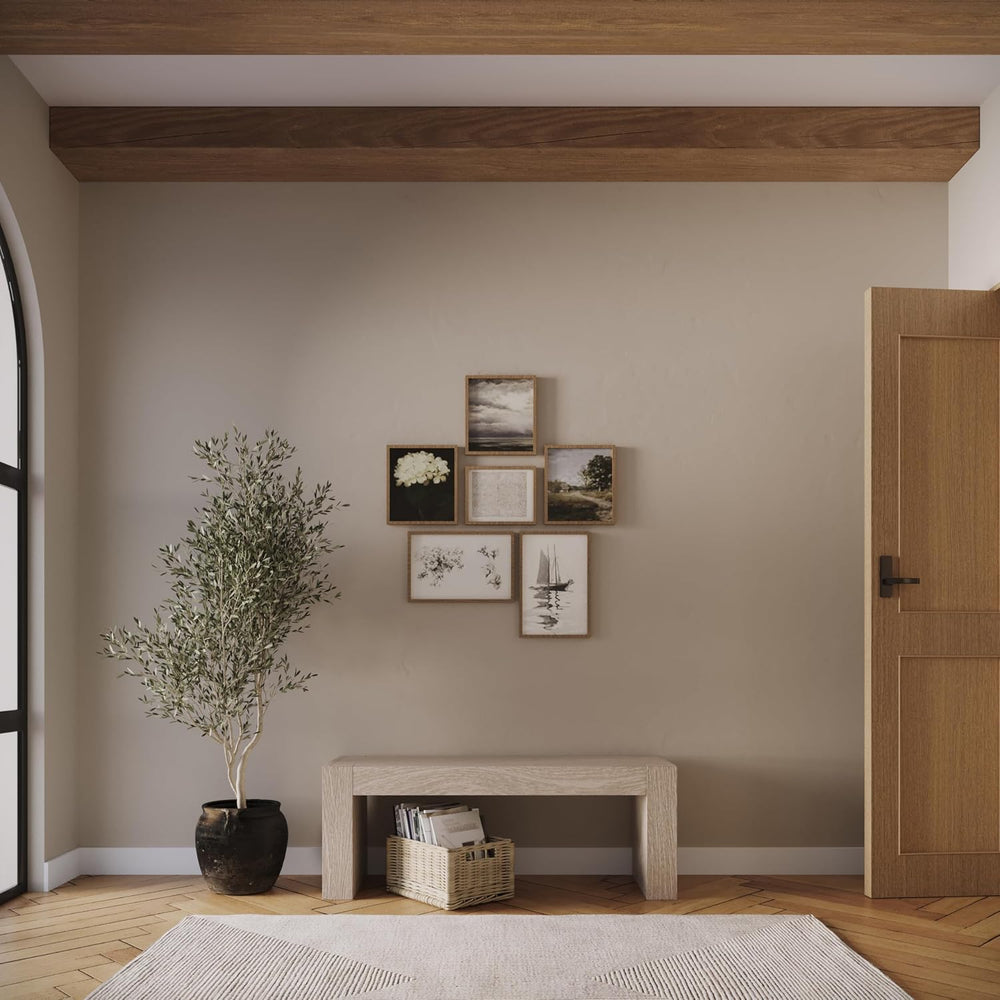 Maven Lane Zeno Bench, Grey Solid Wood | Handcrafted Solid Wood Bench, Ideal ...