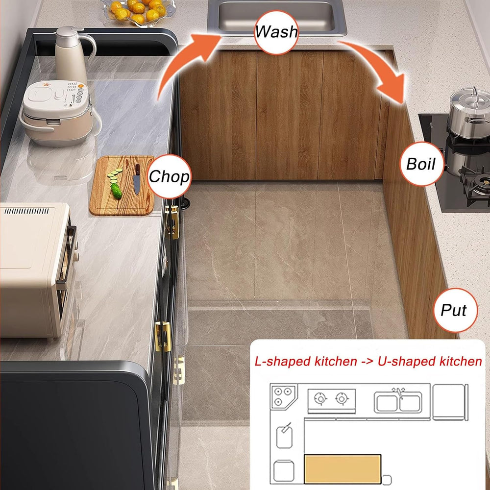 JKGHK Kitchen Storage Cabinet, Food Prep Baker's Rack Table with Flip Doo...