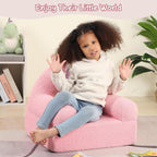 MOMCAYWEX Comfy Toddler Chair, Snuggly Kids Armchair, Pink Rainbow