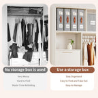 4 Pack Bed Sheet Storage Organizers- Premium Fabric Closet Organizer with Clear View Window, Space-Saving Foldable Design for Queen/King Size Bedsheets, Blankets & Duvet Covers