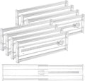 Vtopmart 8 Pack 4" Regular Upgrade Drawer Dividers for Clothes, 12.8"-22.3" Expandable Dresser Drawer Organizer, Clear Plastic Separators for Dresser, Baby Clothing, Underwear, Cosmetic, Toiletries