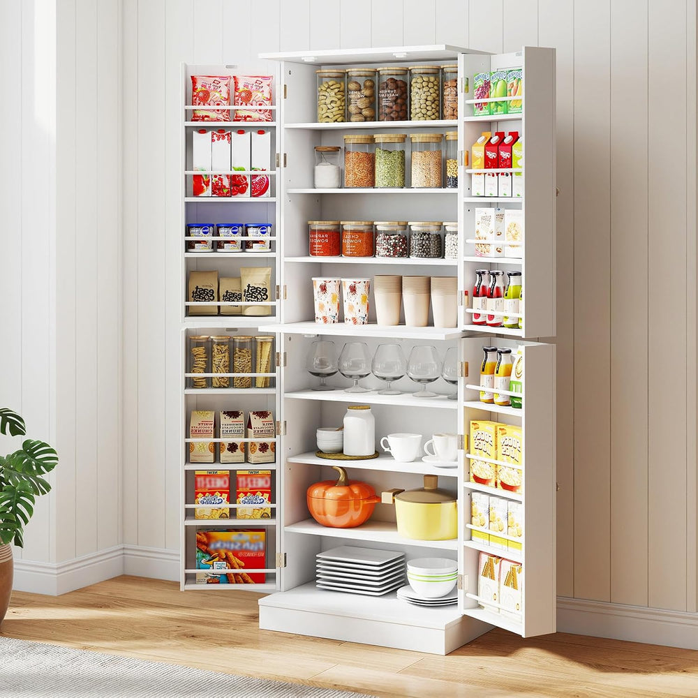 65.5" Kitchen Pantry Cabinet, Freestanding Storage Cabinet with Doors an...