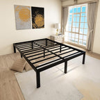 45MinST 14 Inch Reinforced Platform Bed Frame/3500lbs Heavy Duty/Easy Assembly Mattress Foundation/Steel Slat/Noise Free/No Box Spring Needed, California King