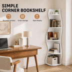 5-Tier Corner Shelf, Space-Saving Storage for Living Room