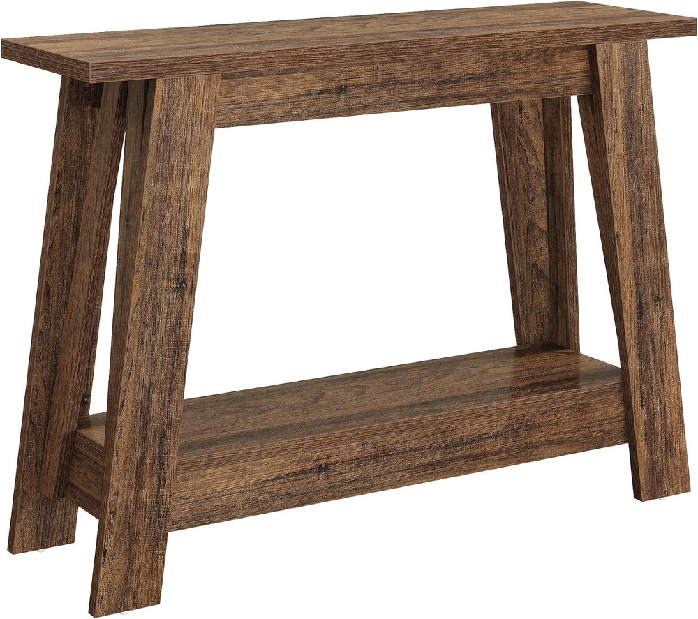 Tribesigns 41.3-Inch Farmhouse Entryway Table, 2-Tier Narrow Console Table Be...