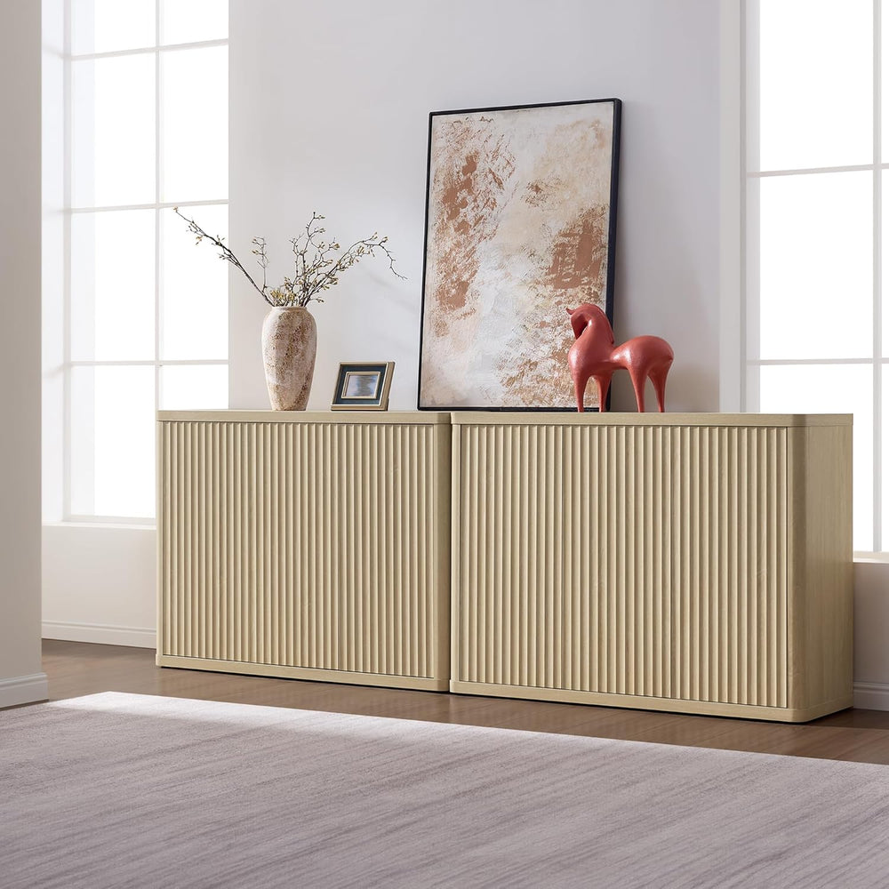 SICOTAS Buffet Cabinet with Storage Accent Sideboard with 3 Doors Modern 46.6...