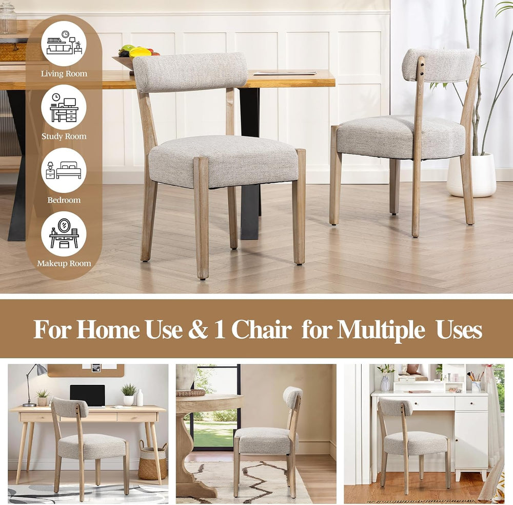 ZJhome Dining Chairs,Set of 6 Mid-Century Modern Wooden Kitchen Chairs with L...