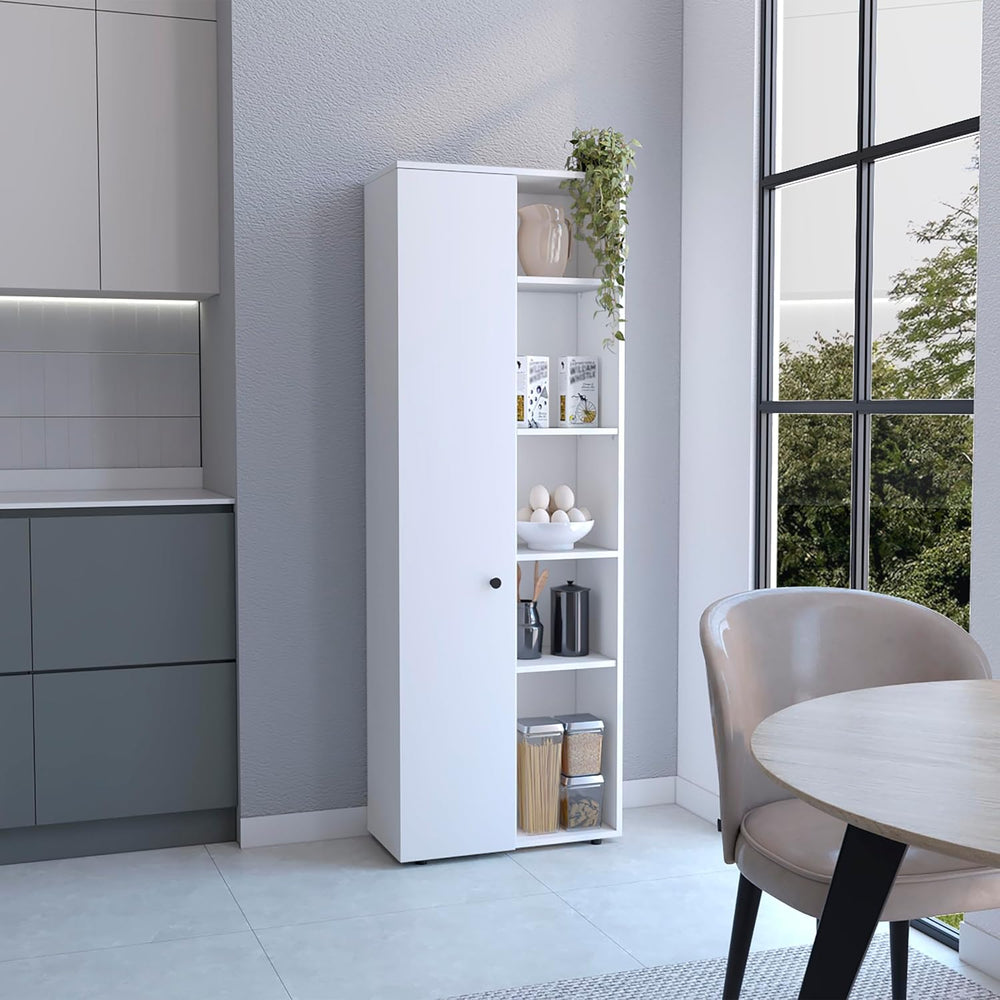 23.6" D*11.8" W*66.9" H White Corner Kitchen Pantry, 8 Shelves...