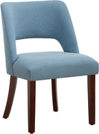 Dining Chair Set of 1,Modern Dining Room Chairs with Thick Cushions,Upholstered Linen Fabric Kitchen Chairs for Kitchen Dining Room LIGHTBLUE