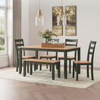 Signature Design by Ashley Gesthaven Modern Indoor Armless Dining Chair, Set of 2, Green & Light Brown