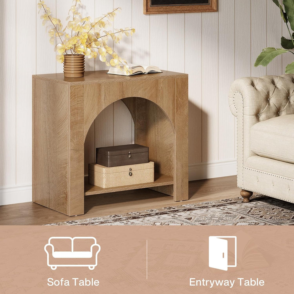 Tribesigns Farmhouse End Side Table of 2 Packs, Large Sofa Side Table with Wo...