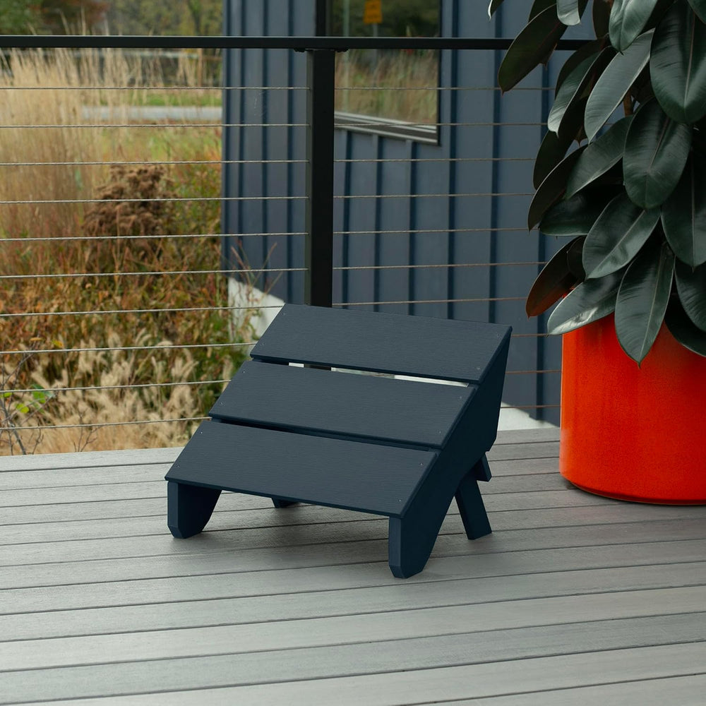 Highwood Italica Modern Adirondack Folding Ottoman, Federal Blue