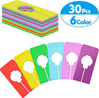 30 PCS Closet Rack Dividers, 6 Colors Rectangular Clothing Hanger Dividers with a Bonus Marker, Writable & Reusable for Sorting Clothes Size, Color Brand