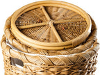 The Basket Lady Round Wicker Laundry Hamper, Extra Large, 23 in Dia x 28 in H, Sandstone