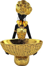 African Tribal Statue - Tribal Lady Figure Sculpture Tray,Coffee Table/Office/Shelf/Living Room Handmade Home Decor - Best Gift for Birthday/Anniversary/Wedding (Gold)