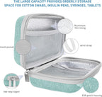 Insulin Cooler Travel Case,EVA Insulation Travel Medicine Kit with 2 Ice Packs for Diabetes Care,Insulin Pen and Other Diabetic Supplies (Green)