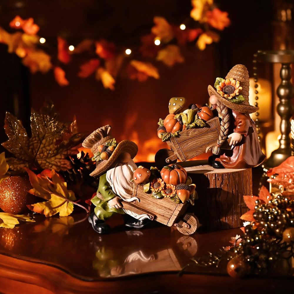 Valery Madelyn Fall Decorations for Home, 2 Pcs Fall Gnomes Decor for Table I...