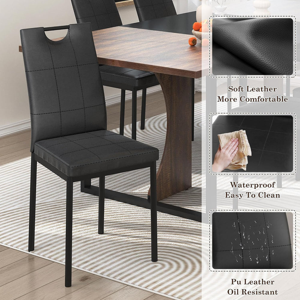 chartustriable 7PCS Dining Table Set with 6 Chairs for 4 5 6 People, 71"...