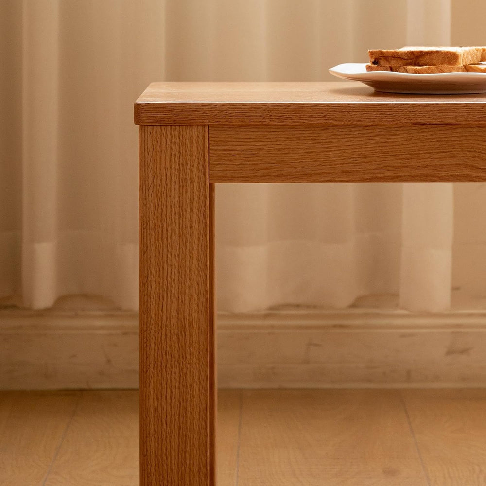GDFStudio 39.37" Solid Oak Wood Dining Bench, Rectangular Wooden Bench S...