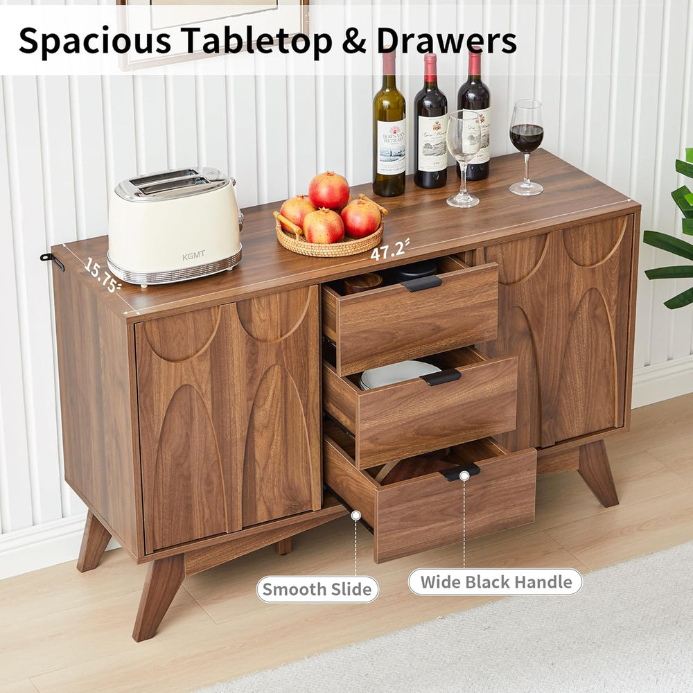 Bifins Buffet Cabinet with Storage, 47.2" Storage Cabinet with 3 Drawers...