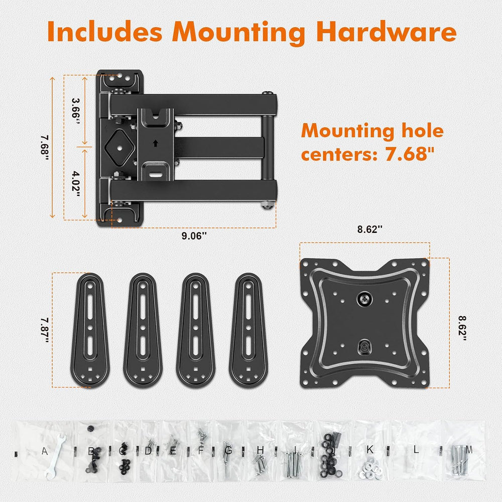 GRIFEMA Full Motion TV Wall Mount for 26-65 in TVs or Monitor, Swivel Tilt | ...