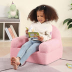 MOMCAYWEX Comfy Toddler Chair, Snuggly Kids Armchair, Pink Rainbow