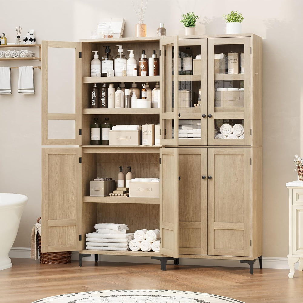 GarveeHome 71 in Tall Storage Cabinet, Kitchen Pantry Cabinet 5 Tier Bathroom...