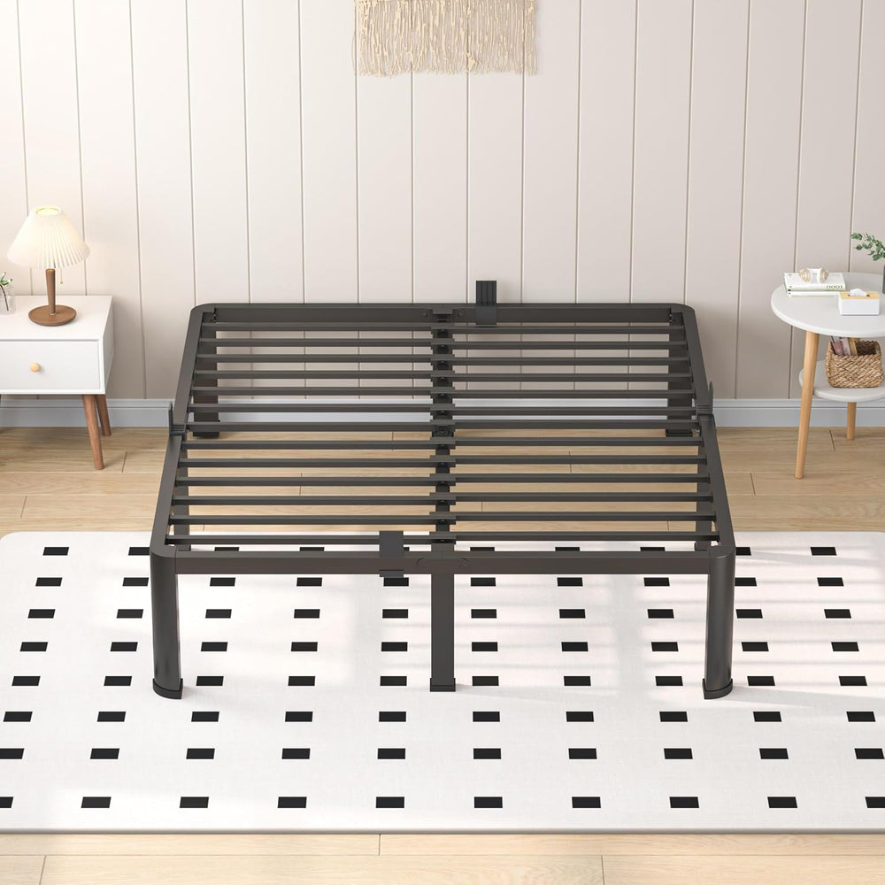 VIPSHOW 20 Inch King Heavy Duty 3500lbs Bed Frame with Round-Corner