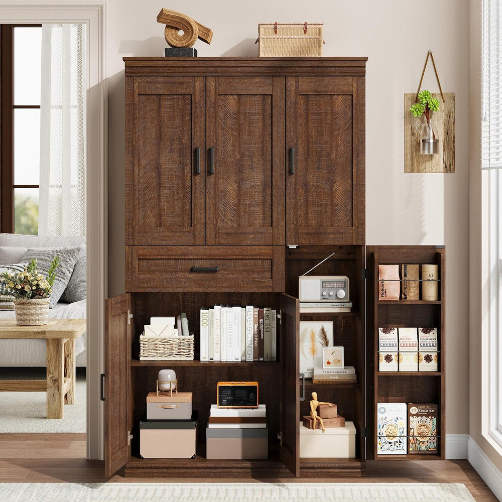 Garvee 70" Tall Kitchen Pantry Storage Cabinet,Modern Kitchen Hutch Cabi...