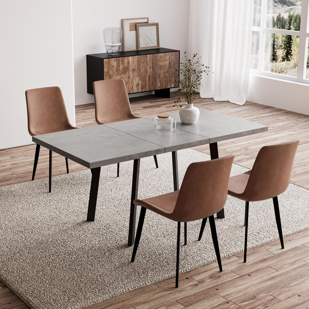 Zerifevni Expandable Dining Table 47.2"- 62.9" Set for 4 | Rectangu...