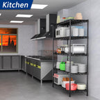 REGILLER 5-Wire Shelving Metal Storage Rack Adjustable Shelves,17.7" D×47.3" W×72.3" H Standing Storage Shelf Units for Laundry Bathroom Kitchen Pantry Closet