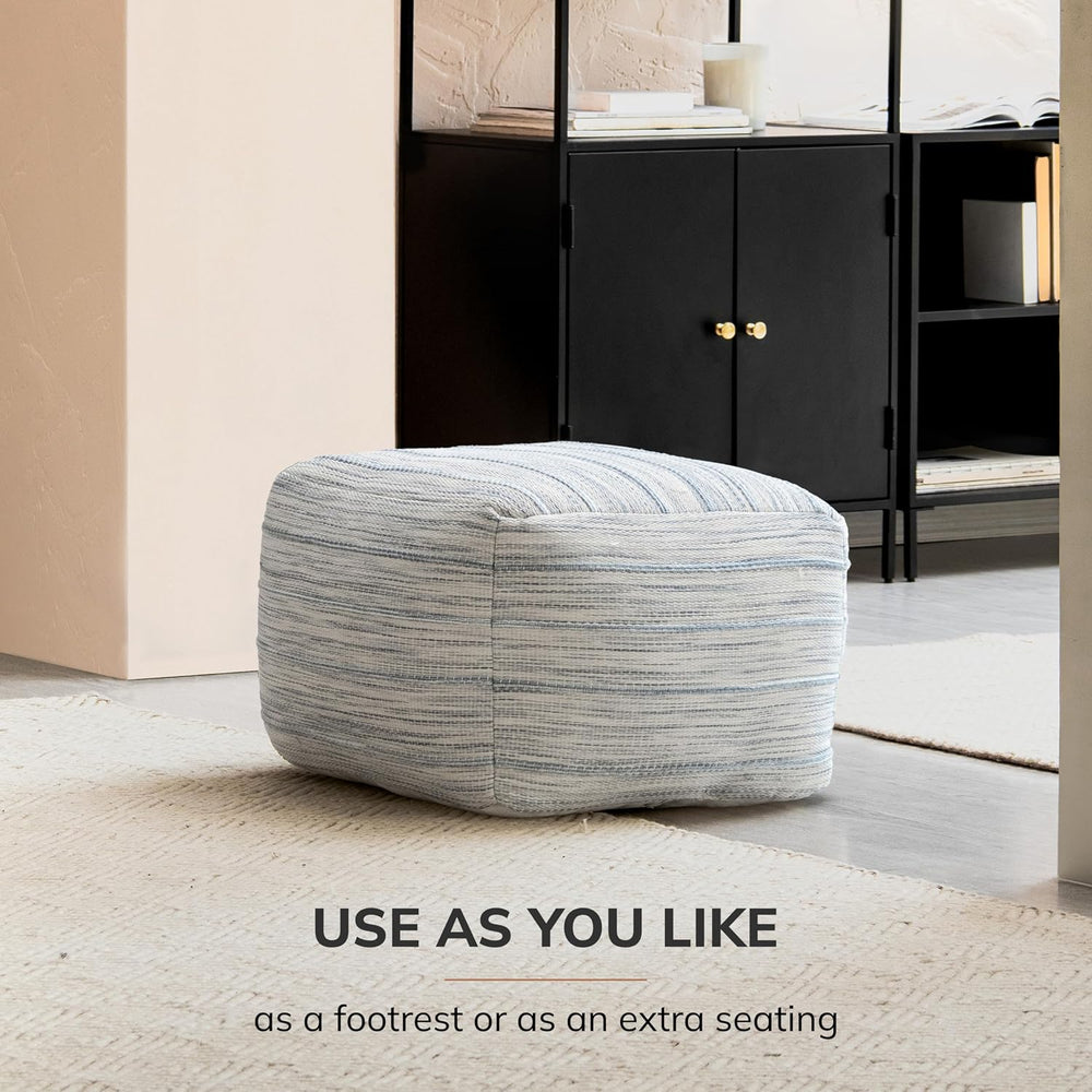 Anji Mountain 16" H x 22" W Handmade Pouf Ottoman for Living Room &...