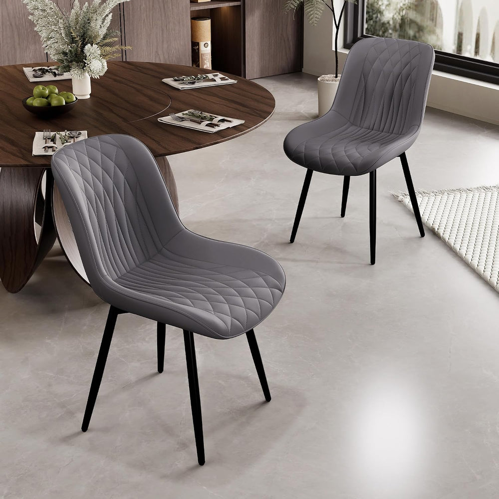 Rowill Dining Chairs Set of 2 Modern Faux Leather Kitchen Chairs with Thicken...