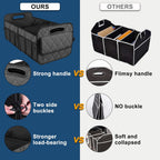 Deosk Car Trunk Organizer for SUV, Car Organizers and Storage with 6 Pocket, Car Accessories for Women/Men 50L Waterproof Polyester Trunk Organizer(Medium,Charcoal)