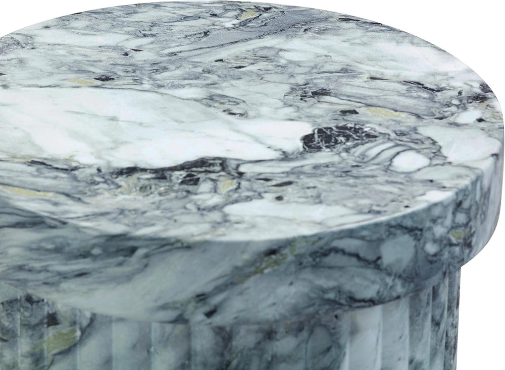 Tov Furniture Serafina Marble Pattern Concrete Indoor/Outdoor Side Table