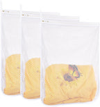 3 pcs Durable Honeycomb Mesh Laundry Bags for Delicates 16" x 19" (3 Large)