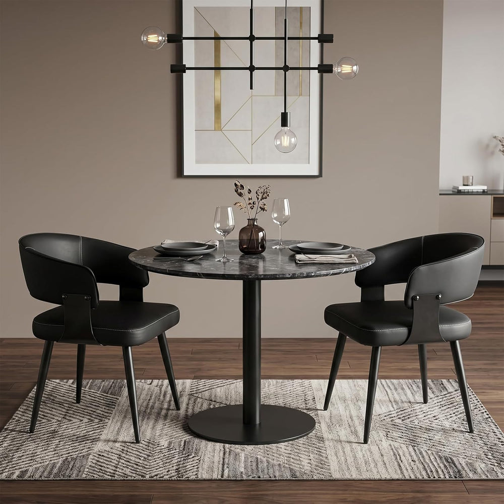 Dining Chairs Set of 2, Modern Faux Leather Kitchen Chairs