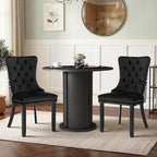 SoarFlash Kitchen Table and Chairs for 2, 31.5" Dining Table Set for 2 with Upholstered Chairs, 3 Piece Kitchen Table Set with Storage Shelf for Small Space, Apartment