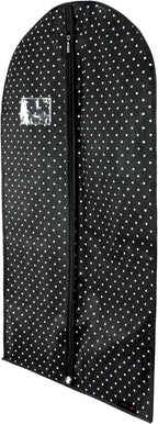 HANGERWORLD 40inch Garment Bag for Suits and Dresses Bags for Closet Storage Breathable Clothes Cover Dust Protector (1 Pack, Black Polka)