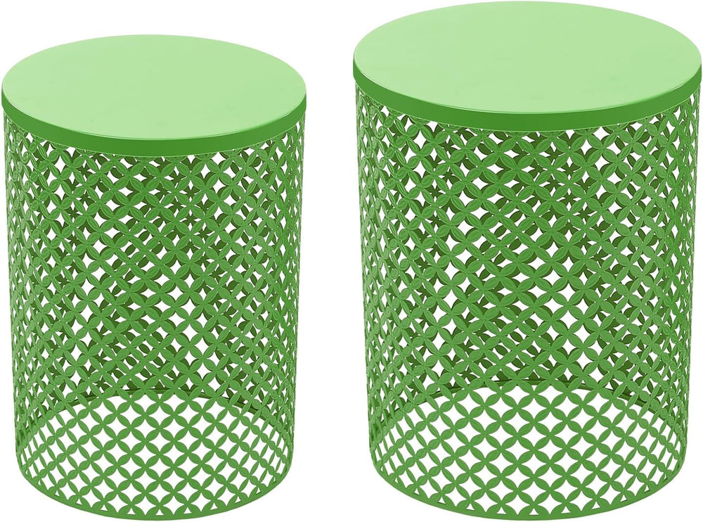 Xuthusman 2 Pack Outdoor Side Table,Metal Frame Accent Table Modern End Table...