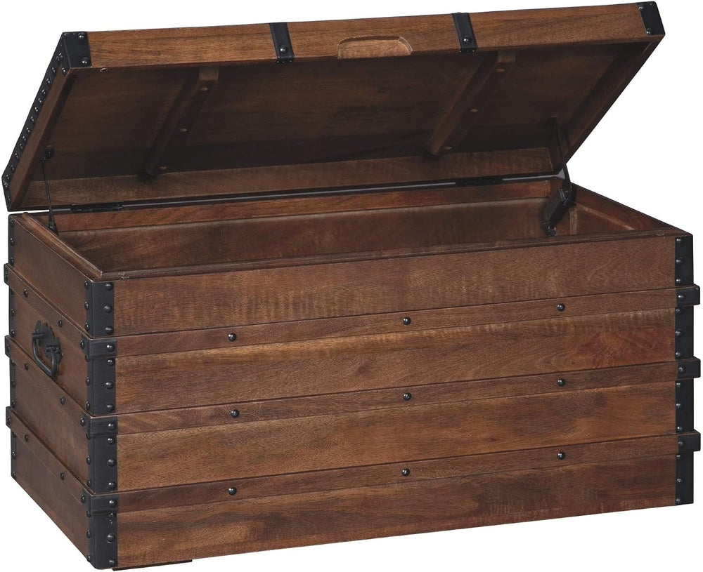 Signature Design by Ashley Storage Trunk Coffee Table, Brown, Kettleby | Coff...