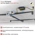 Motorized Garage Ceiling Storage Racks with Remote Control, 4x4 FT Overhead Garage Storage Rack, Heavy-Duty Lift Storage System, Space-Saving Hanging Shelves, 250 Lbs Capacity