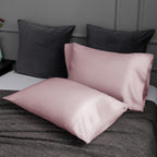 TELUS Pillow Cases Standard Size 2 Pack, Bamboo Rayon & Lyocell Pillowcase with Envelope Closure, Cooling Breathable Pillow Cover for Hot Sleeper & Night Sweats, 20x26 inch, Light Pink