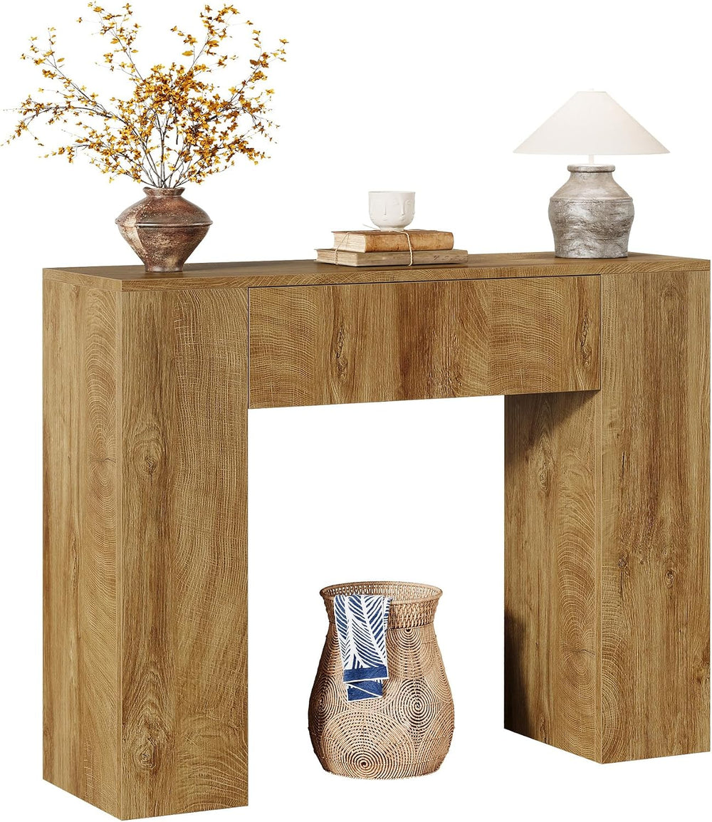 Tribesigns 39'' Farmhouse Console Table, Narrow Sofa Entryway Table w...