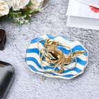 Ceramic Jewelry Cat Tray, Ring Holder Trinket Dish, Gifts for Women | Jewelry Organizer, Trinket Tray, Engagement, Birthday Gifts, Vanity Cat Decor for Earrings, Necklace, Bracelet