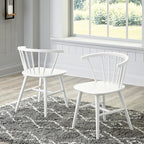 Signature Design by Ashley Grannen Modern 18" Spindle Back Dining Chair, 2 Count, White
