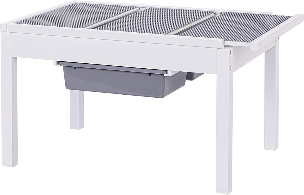 UTEX Large 2 in 1 Kids Construction Play Table with Drawers Built-In Baseplate