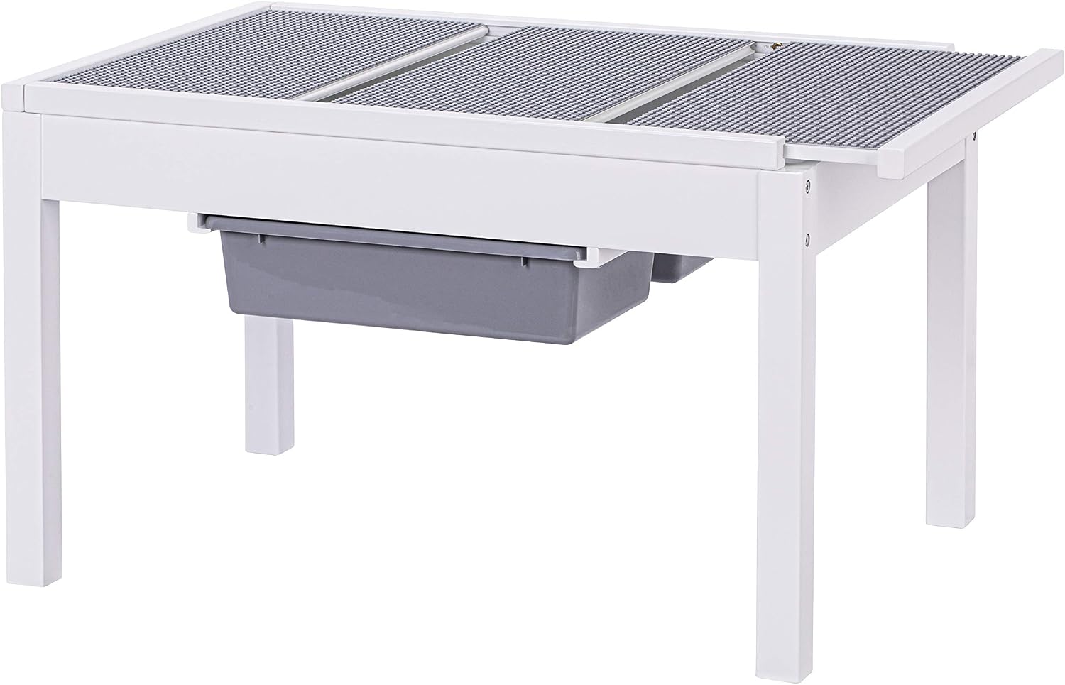 UTEX Large 2 in 1 Kids Construction Play Table with Drawers Built-In Baseplate