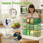 Jumyee 3-Tier Acrylic Tea Bag Organizer & Storage Box, 12 Compartment Portable Teabags Organizer for Cabinet Countertop, Coffee & Tea Station Organizer for Home Office