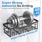 Shower Caddy 2 Pack,Adhesive Shower Organizer for Bathroom Storage&Home Decor&Kitchen organizers and storage,No Drilling,Large Capacity,Rustproof Stainless Steel Bathroom Organizer,Bathroom Decor Sets